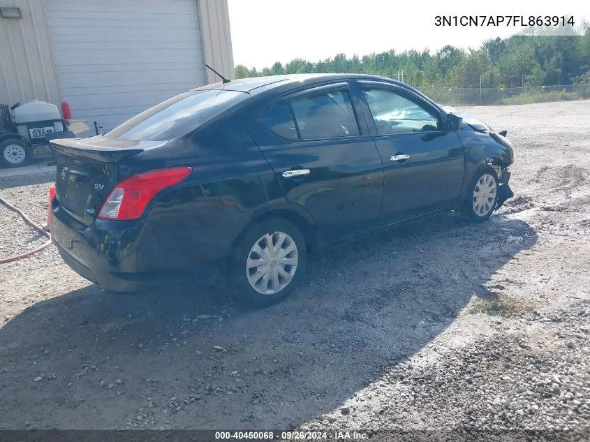 2015 Nissan Versa 1.6 Sv VIN: 3N1CN7AP7FL863914 Lot: 40450068