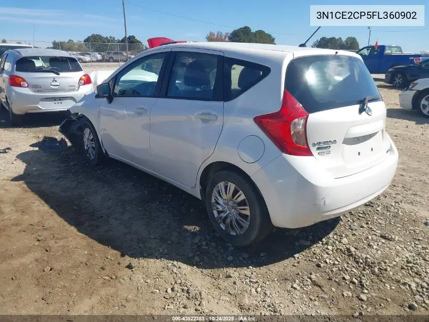 3N1CE2CP5FL360902 2015 Nissan Versa Note Sv