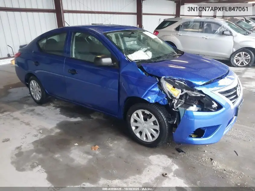 3N1CN7APXFL847061 2015 Nissan Versa 1.6 S+