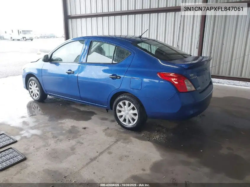 3N1CN7APXFL847061 2015 Nissan Versa 1.6 S+