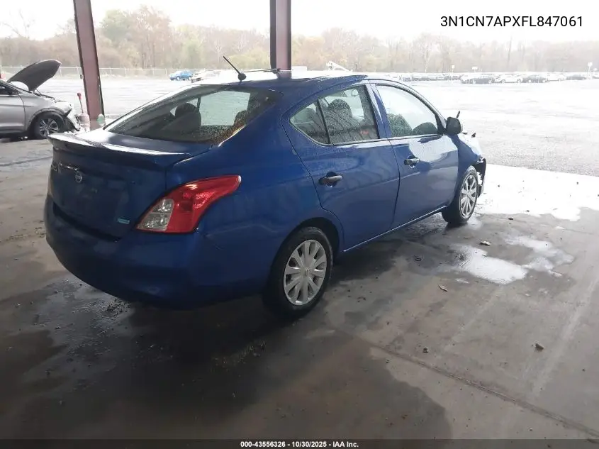 3N1CN7APXFL847061 2015 Nissan Versa 1.6 S+