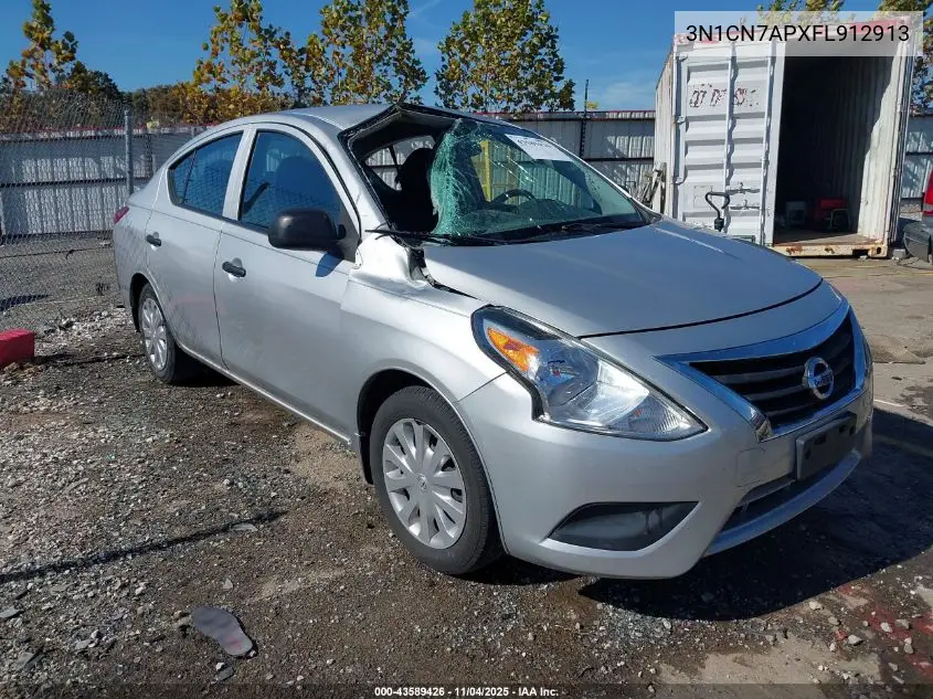3N1CN7APXFL912913 2015 Nissan Versa 1.6 S+