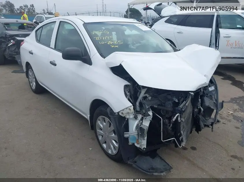 3N1CN7AP1FL905994 2015 Nissan Versa 1.6 S