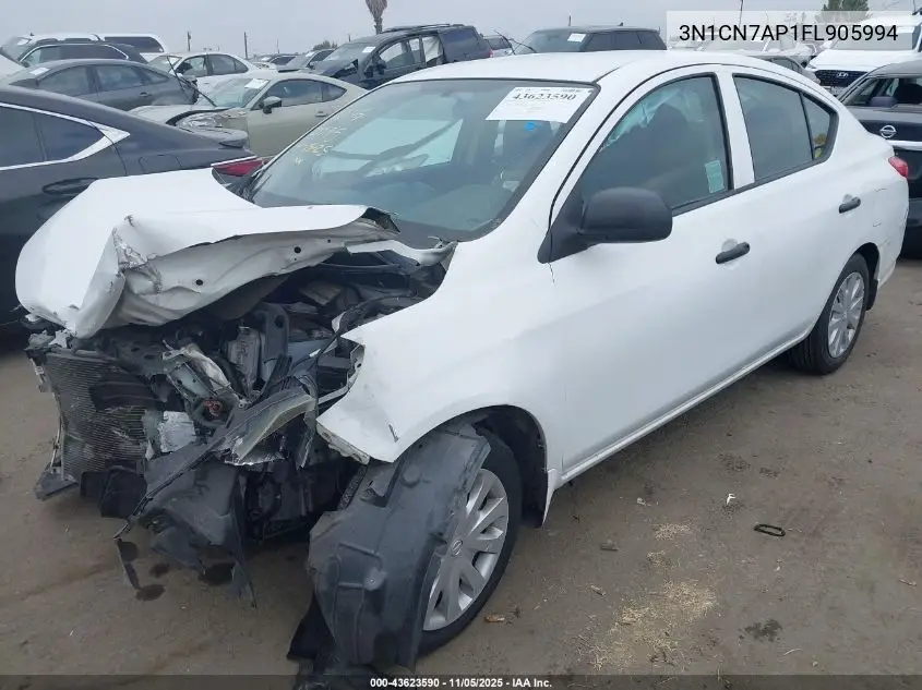 3N1CN7AP1FL905994 2015 Nissan Versa 1.6 S