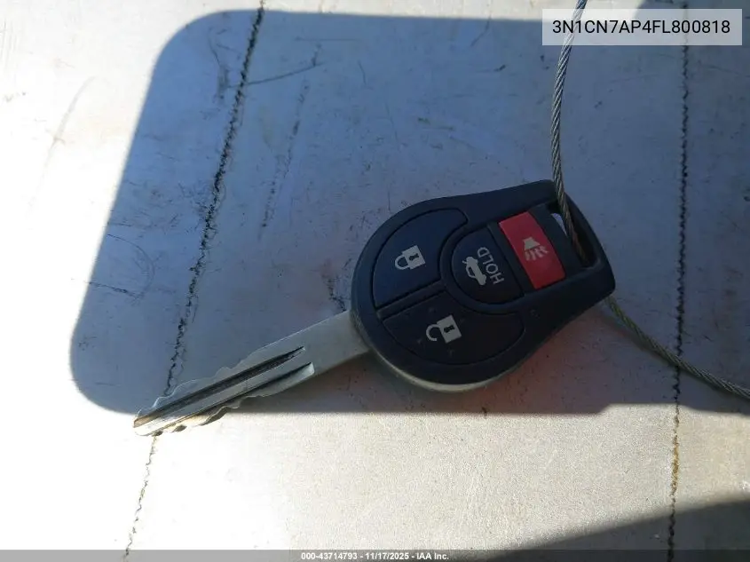 3N1CN7AP4FL800818 2015 Nissan Versa 1.6 Sv