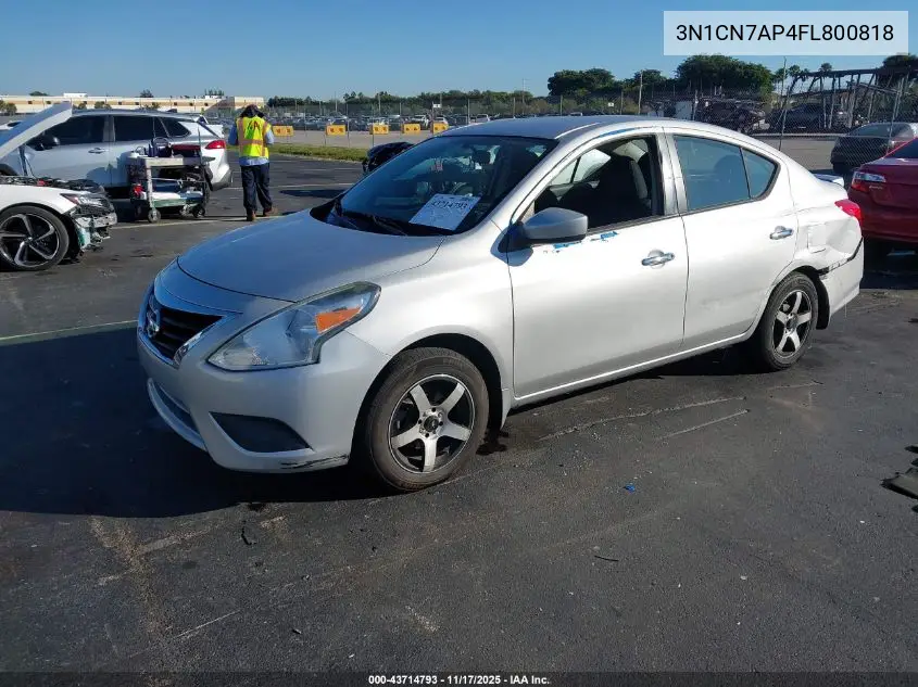 3N1CN7AP4FL800818 2015 Nissan Versa 1.6 Sv