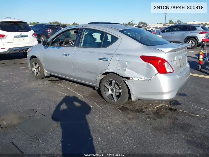 3N1CN7AP4FL800818 2015 Nissan Versa 1.6 Sv