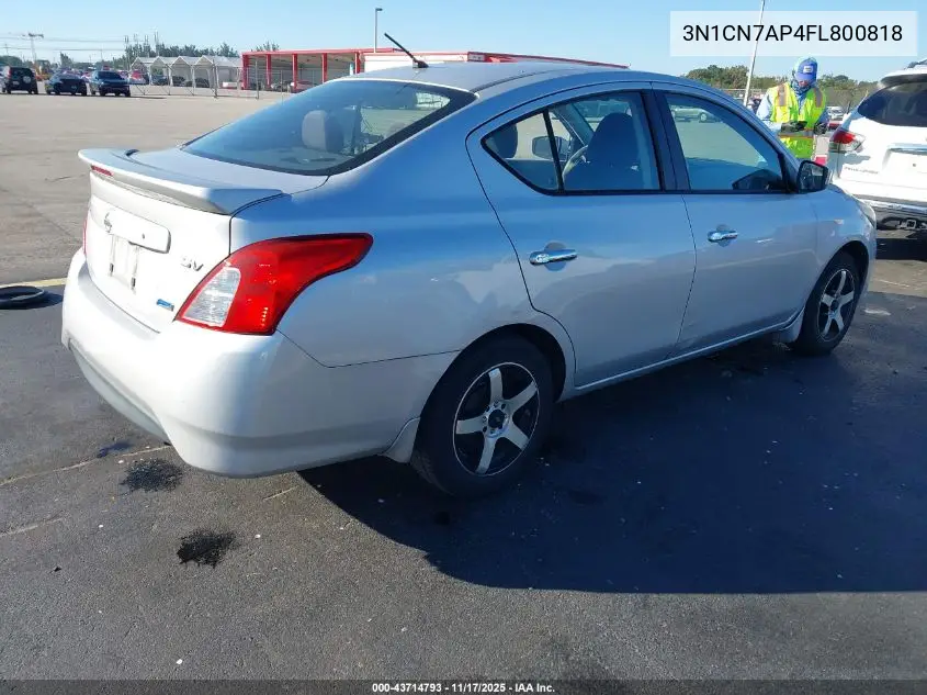 3N1CN7AP4FL800818 2015 Nissan Versa 1.6 Sv