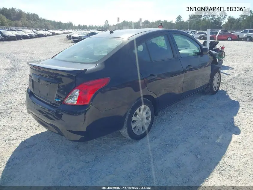 3N1CN7AP4FL883361 2015 Nissan Versa 1.6 S+