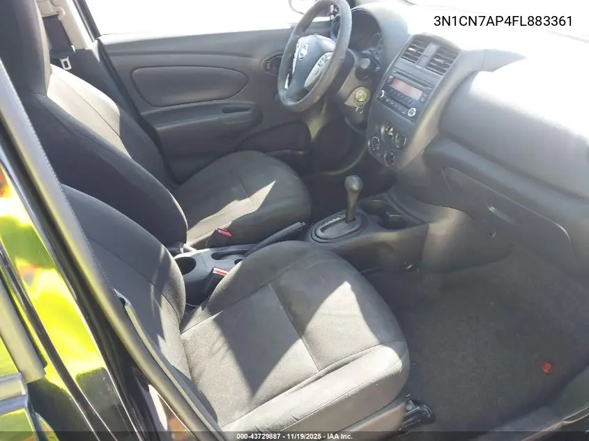 3N1CN7AP4FL883361 2015 Nissan Versa 1.6 S+