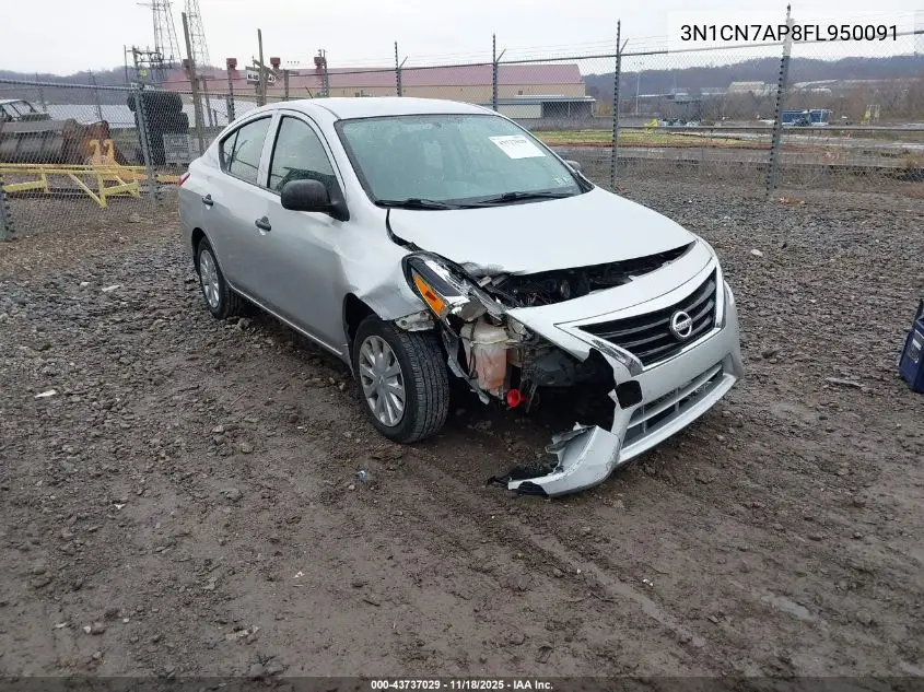 3N1CN7AP8FL950091 2015 Nissan Versa 1.6 S