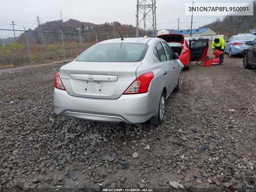 3N1CN7AP8FL950091 2015 Nissan Versa 1.6 S