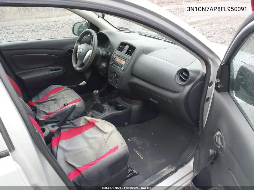 3N1CN7AP8FL950091 2015 Nissan Versa 1.6 S