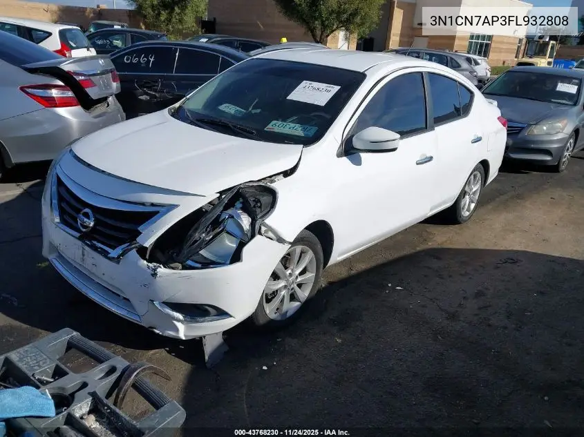3N1CN7AP3FL932808 2015 Nissan Versa 1.6 Sl