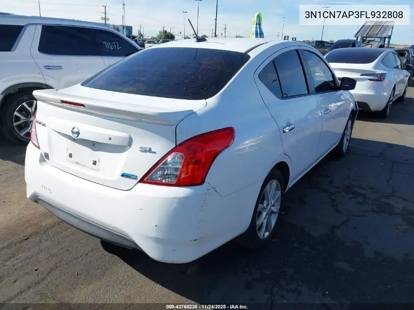 3N1CN7AP3FL932808 2015 Nissan Versa 1.6 Sl