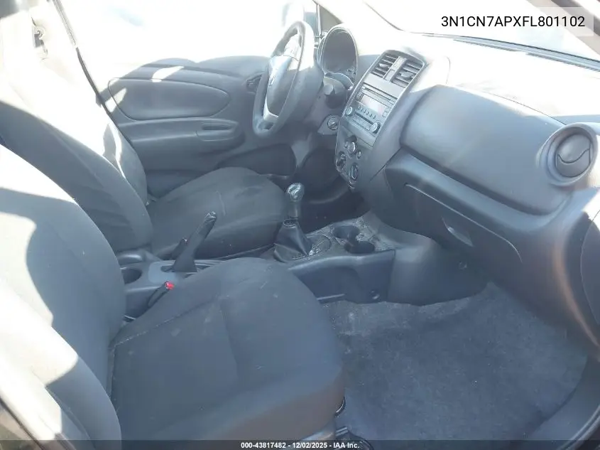 3N1CN7APXFL801102 2015 Nissan Versa 1.6 S