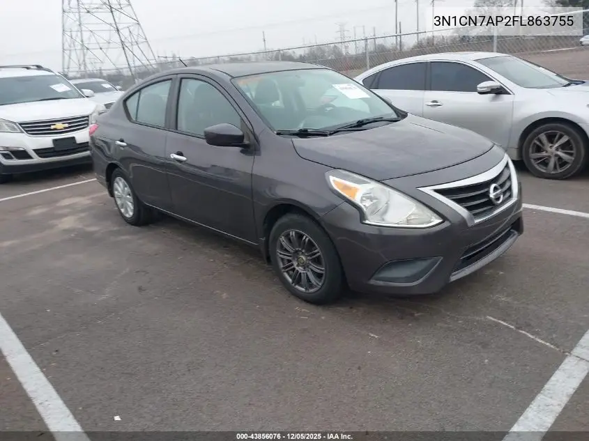 3N1CN7AP2FL863755 2015 Nissan Versa 1.6 Sv