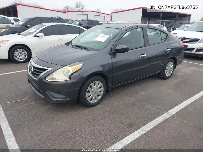 3N1CN7AP2FL863755 2015 Nissan Versa 1.6 Sv