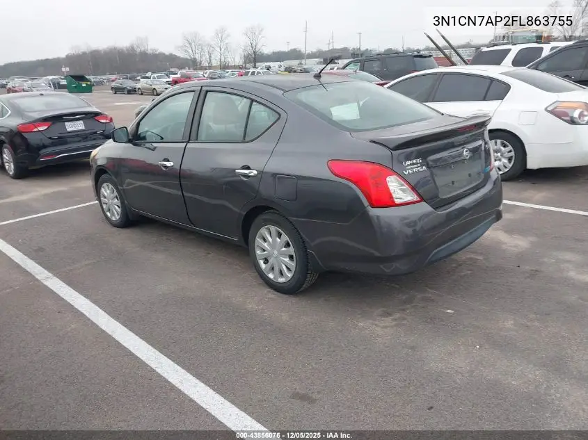 3N1CN7AP2FL863755 2015 Nissan Versa 1.6 Sv