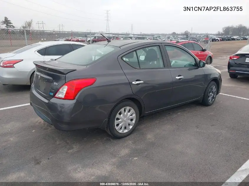 3N1CN7AP2FL863755 2015 Nissan Versa 1.6 Sv