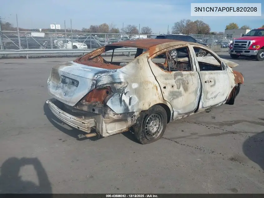 3N1CN7AP0FL820208 2015 Nissan Versa 1.6 S