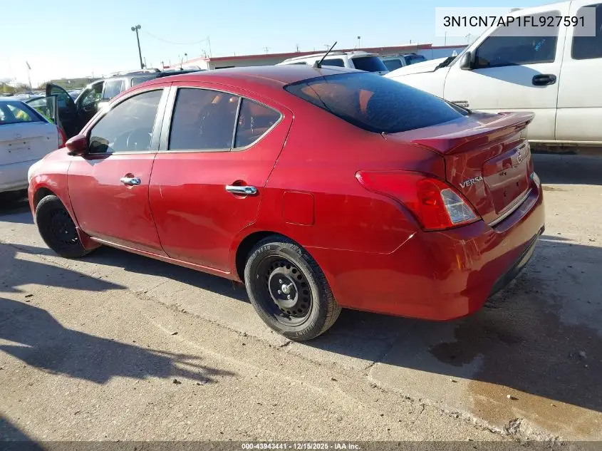 3N1CN7AP1FL927591 2015 Nissan Versa 1.6 Sv