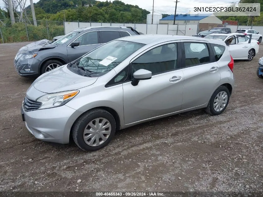 3N1CE2CP3GL362424 2016 Nissan Versa Note S (Sr)/S Plus/Sl/Sr/Sv