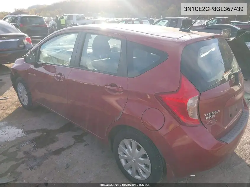 3N1CE2CP8GL367439 2016 Nissan Versa Note Sv