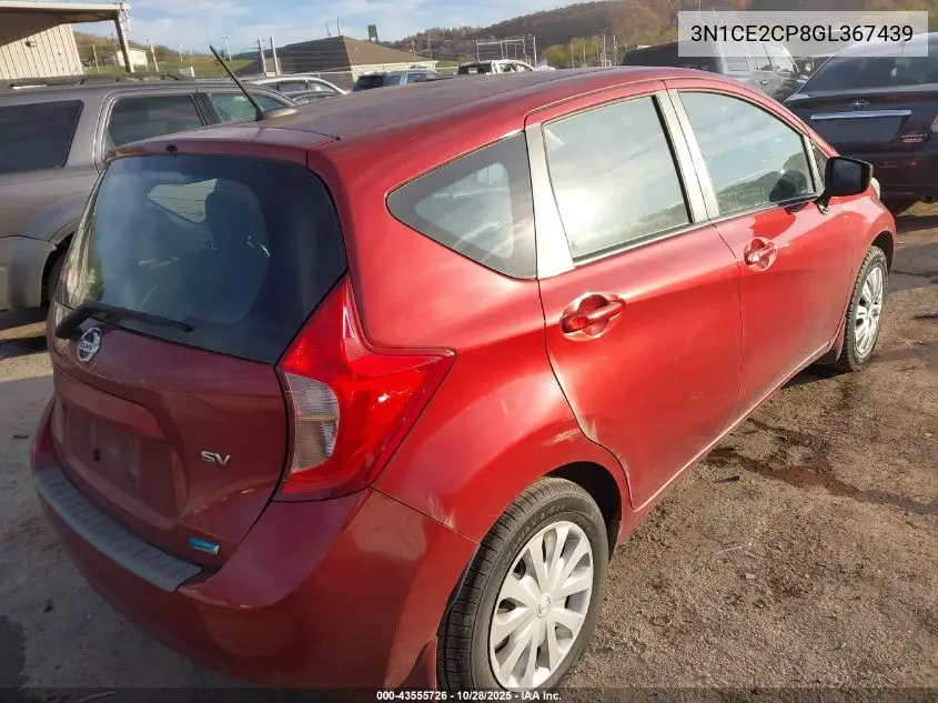 3N1CE2CP8GL367439 2016 Nissan Versa Note Sv