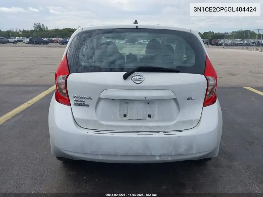 3N1CE2CP6GL404424 2016 Nissan Versa Note Sl