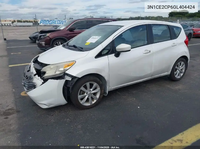 3N1CE2CP6GL404424 2016 Nissan Versa Note Sl