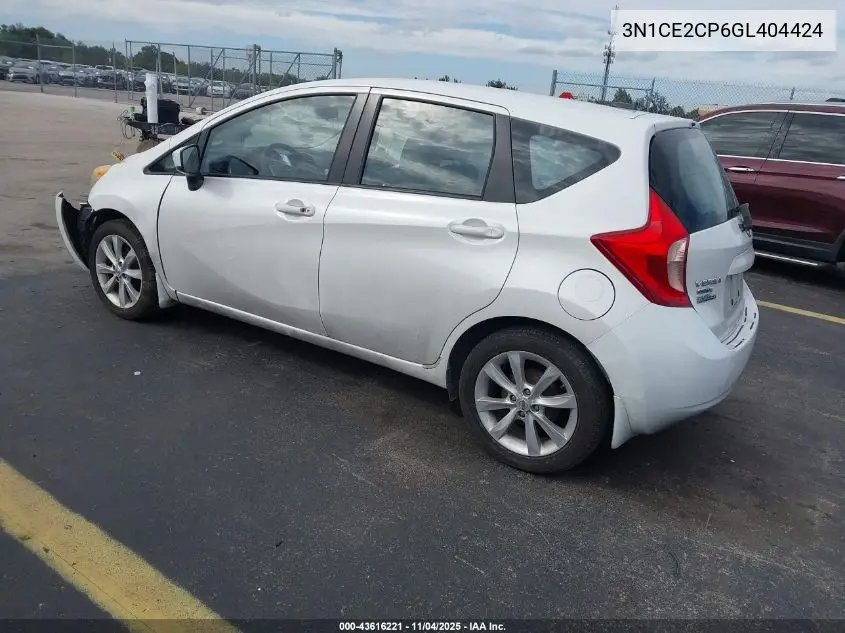 3N1CE2CP6GL404424 2016 Nissan Versa Note Sl