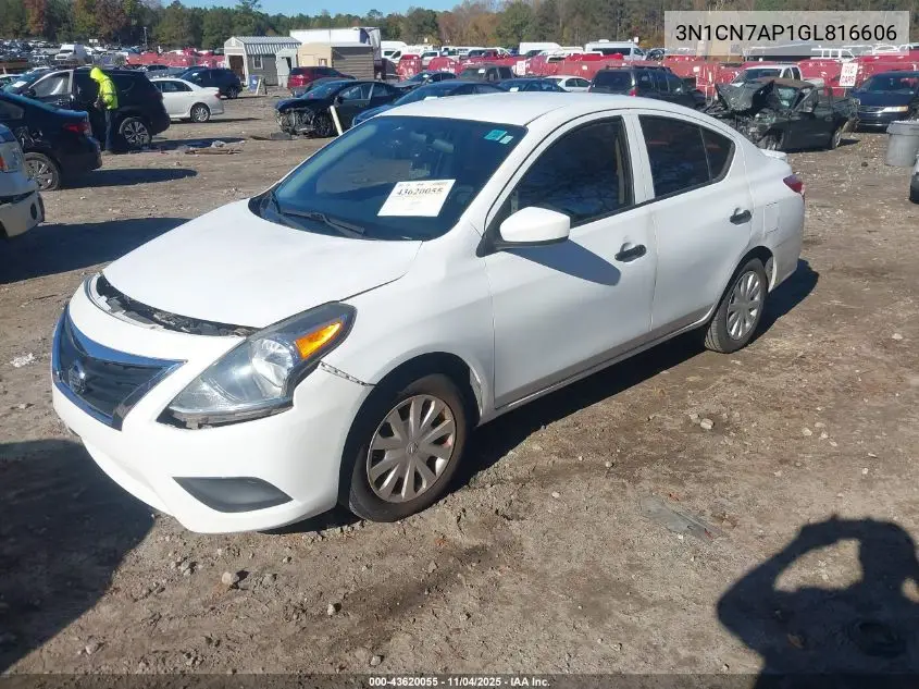3N1CN7AP1GL816606 2016 Nissan Versa 1.6 S+