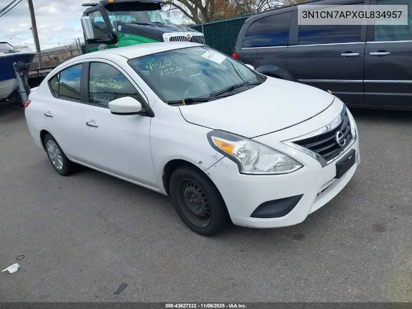 3N1CN7APXGL834957 2016 Nissan Versa 1.6 S/1.6 S+/1.6 Sl/1.6 Sv