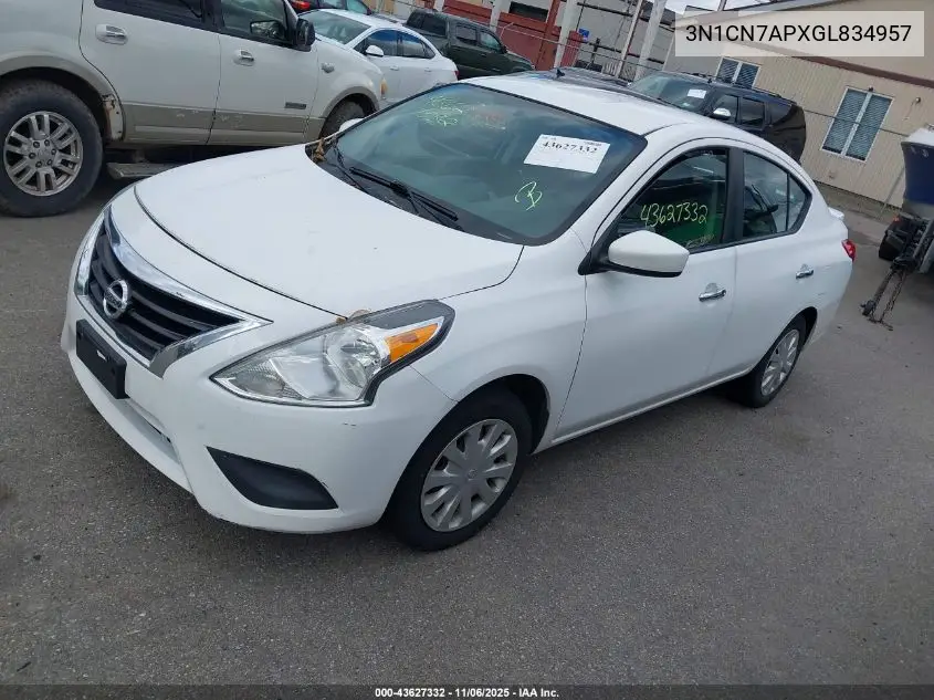 3N1CN7APXGL834957 2016 Nissan Versa 1.6 S/1.6 S+/1.6 Sl/1.6 Sv