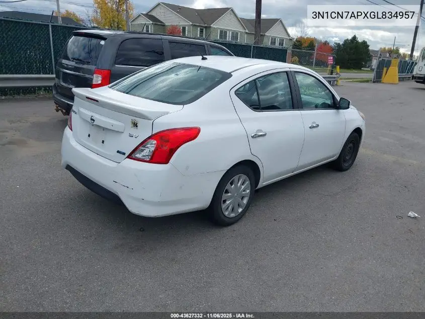 3N1CN7APXGL834957 2016 Nissan Versa 1.6 S/1.6 S+/1.6 Sl/1.6 Sv