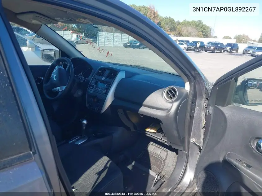 3N1CN7AP0GL892267 2016 Nissan Versa 1.6 Sv