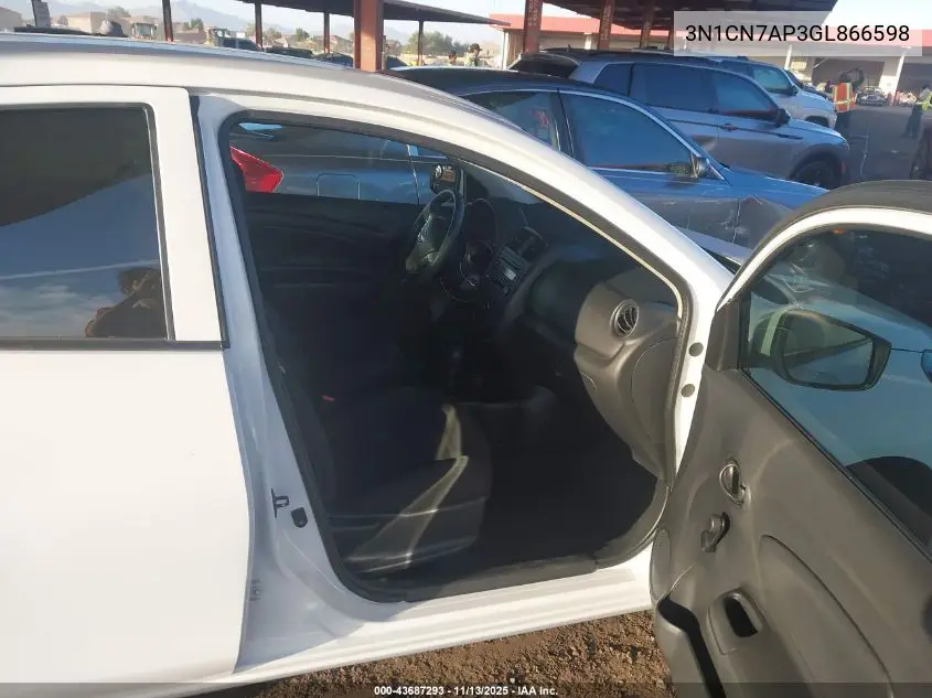 3N1CN7AP3GL866598 2016 Nissan Versa 1.6 S+