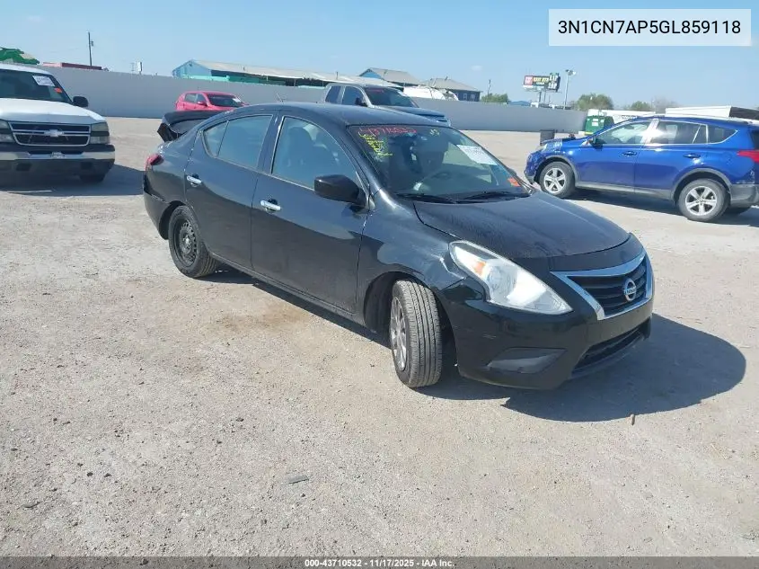 3N1CN7AP5GL859118 2016 Nissan Versa 1.6 S/1.6 S+/1.6 Sl/1.6 Sv