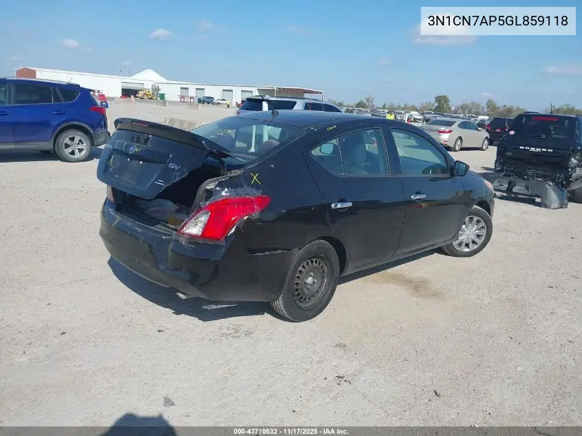 3N1CN7AP5GL859118 2016 Nissan Versa 1.6 S/1.6 S+/1.6 Sl/1.6 Sv