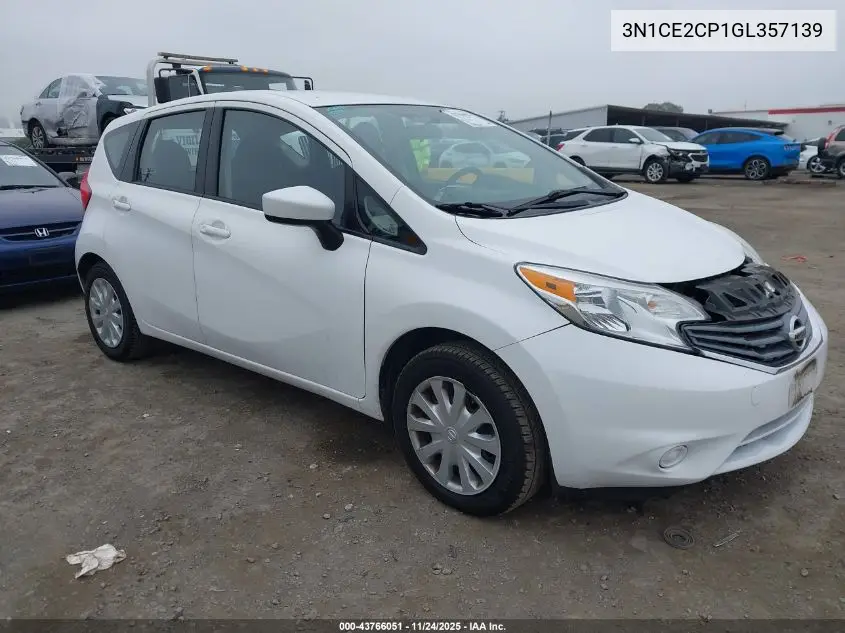 3N1CE2CP1GL357139 2016 Nissan Versa Note S (Sr)/S Plus/Sl/Sr/Sv