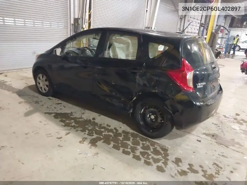 3N1CE2CP6GL402897 2016 Nissan Versa Note S (Sr)/S Plus/Sl/Sr/Sv