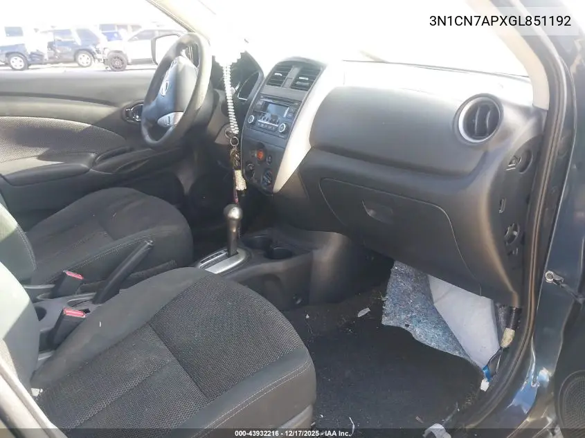 3N1CN7APXGL851192 2016 Nissan Versa 1.6 S/1.6 S+/1.6 Sl/1.6 Sv