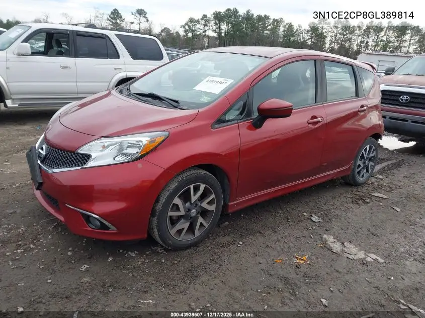 3N1CE2CP8GL389814 2016 Nissan Versa Note Sr