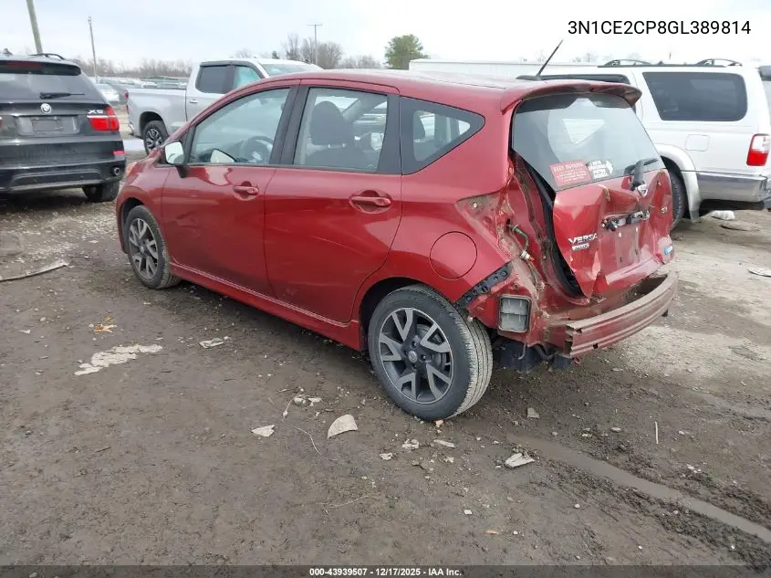 3N1CE2CP8GL389814 2016 Nissan Versa Note Sr