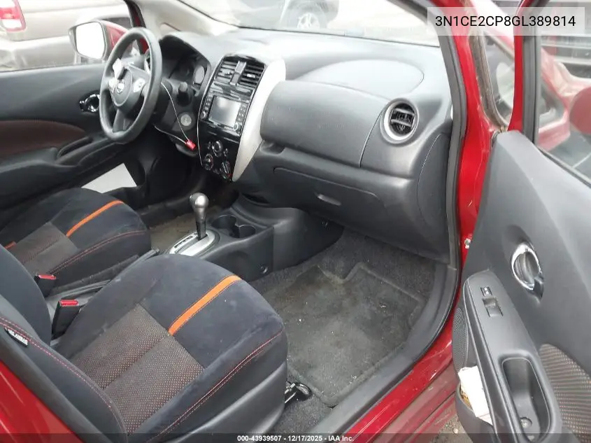 3N1CE2CP8GL389814 2016 Nissan Versa Note Sr