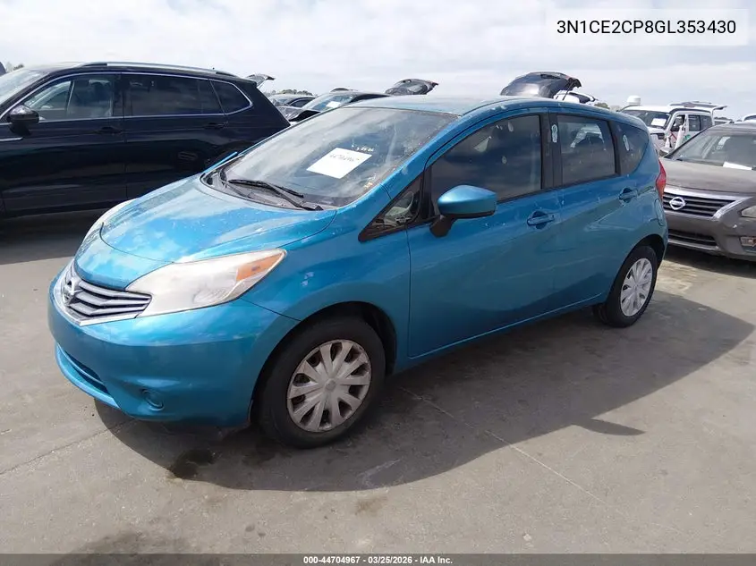3N1CE2CP8GL353430 2016 Nissan Versa Note Sv