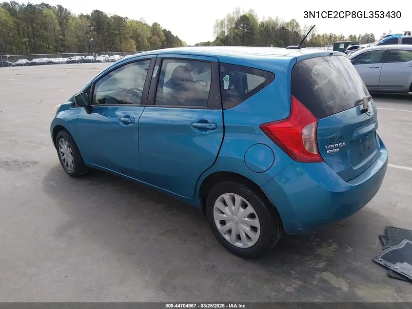 3N1CE2CP8GL353430 2016 Nissan Versa Note Sv