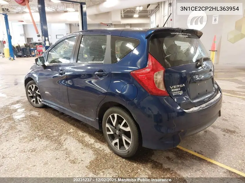 3N1CE2CP2HL363954 2017 Nissan Versa Note S