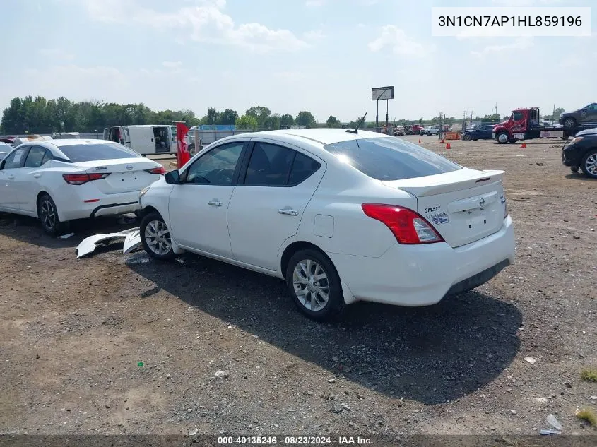 2017 Nissan Versa 1.6 Sv VIN: 3N1CN7AP1HL859196 Lot: 40135246